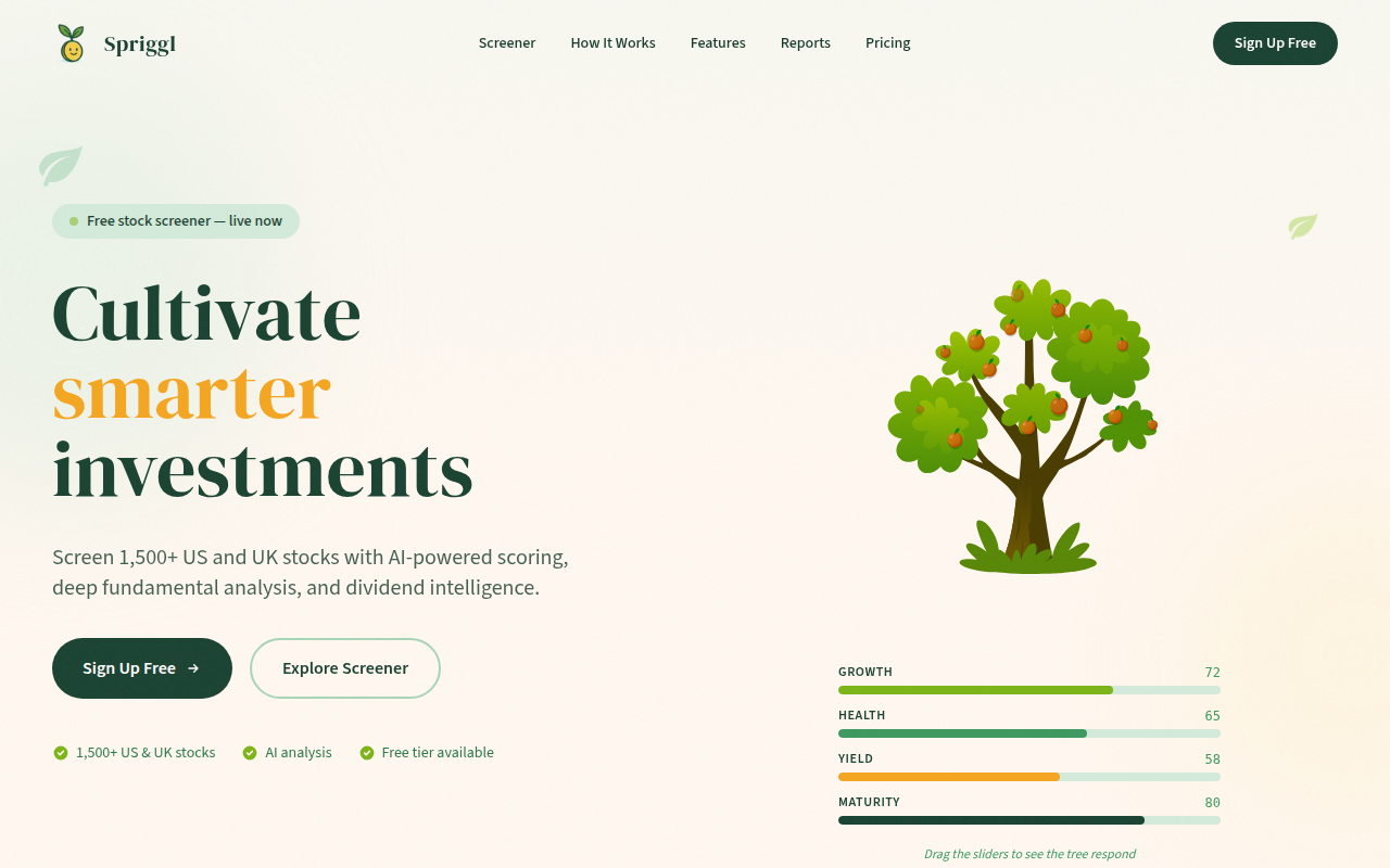 Spriggl — investment intelligence platform
